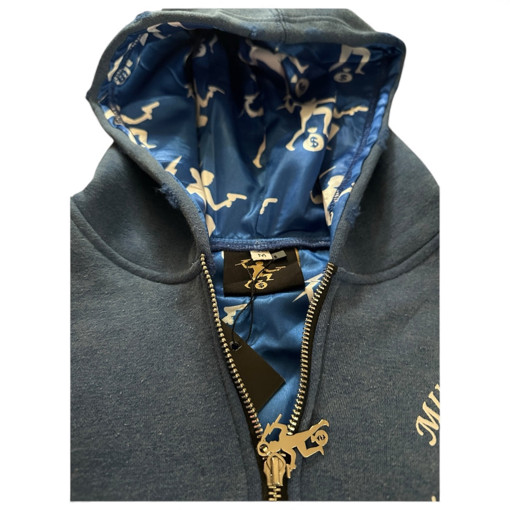 “The Classic” acid wash zip up hoodie