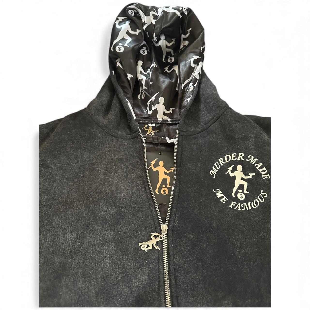 “The Classic” acid wash zip up hoodie