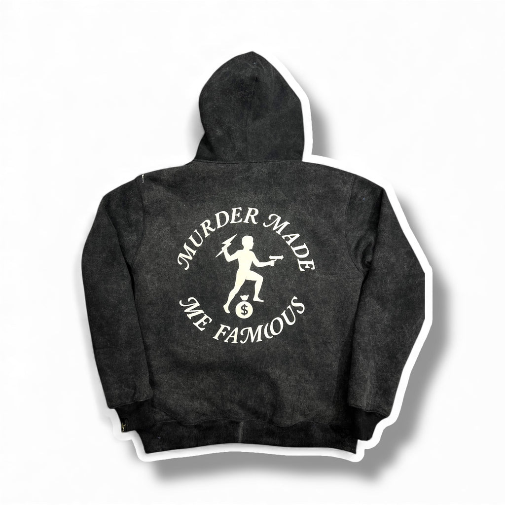 “The Classic” acid wash zip up hoodie