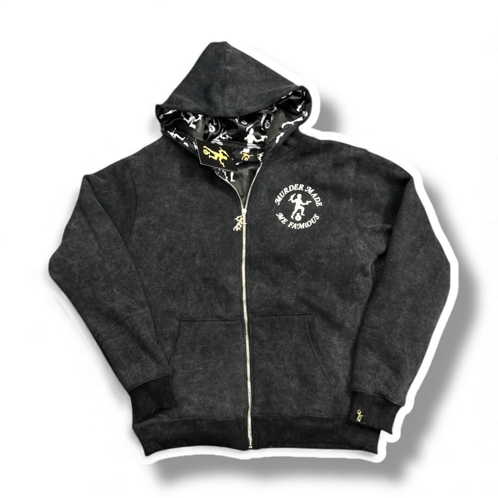 “The Classic” acid wash zip up hoodie